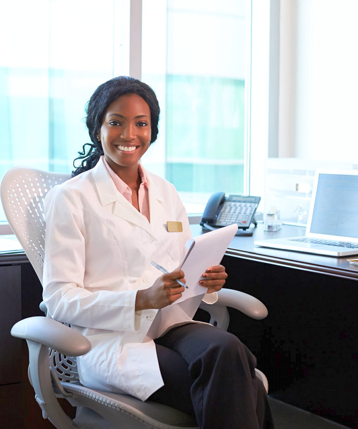 female doctor smiling