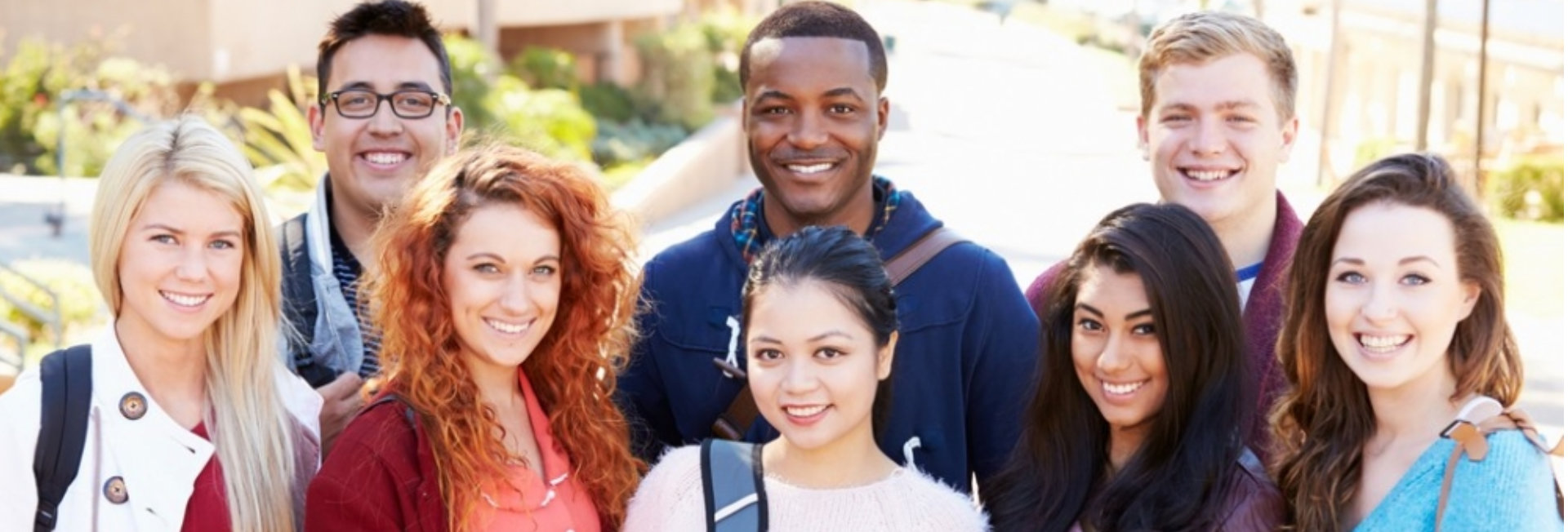 college student smiling